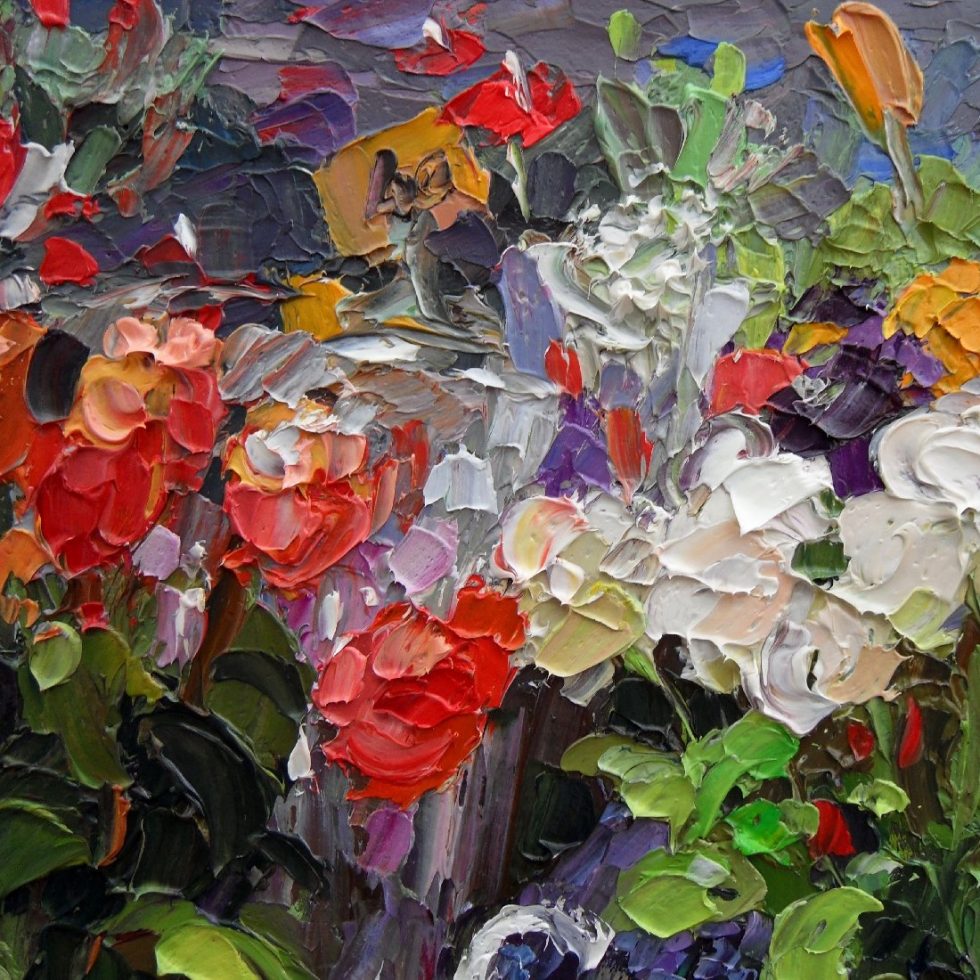 Barbara Jaśkiewicz - kwiaty na obrazach